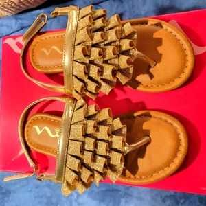 Nina Glitter Ruffle 13T Gladiator Sandals